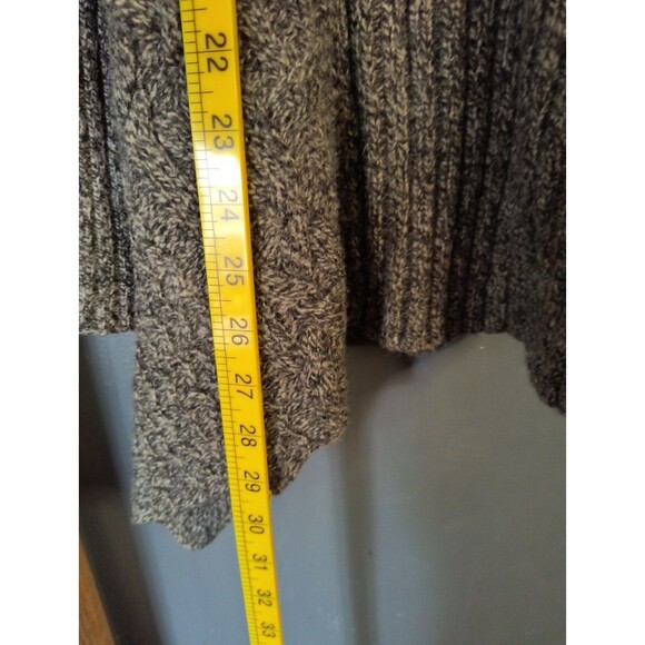 Anthropologie CANARY Cardigan Wool Sweater Gray  Ribbed Tunic Medium - Picture 4 of 8